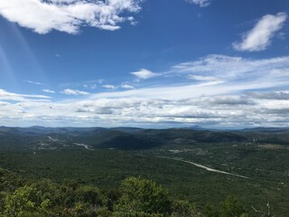 Fototapeta premium View from Kozjak mountain above Kastela in Croatia