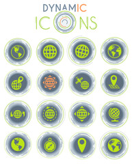 globes dynamic icons