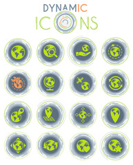 globes dynamic icons