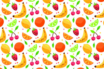 Fototapeta premium Summer Fruit Pattern 