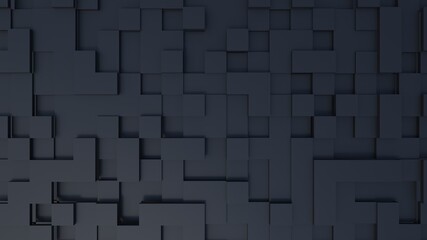 Grey and dark abstract rendering background of futuristic surface with square cube. 3D rendering