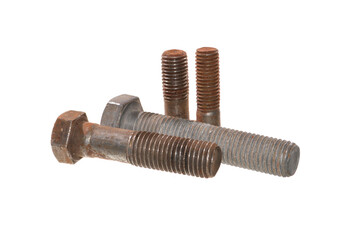 rusty bolt isolated on white background