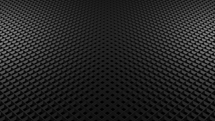 Board metal romb pattern square black metal. 3d rendering