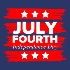 Independence Day in United States of America. The Fourth of July. Happy national holiday, celebrated annual in July 4. American flag. Country freedom day. Patriotic event design. Vector poster