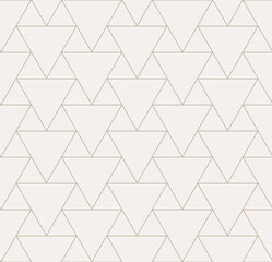 Repeat Modern Graphic Triangle Tile Pattern. Repetitive East Vector Geo Deco Texture. Seamless Fabric Polygon Decoration Texture. 