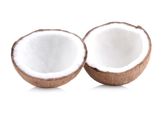 Fototapeta na wymiar Coconuts isolated on white background. Collection.