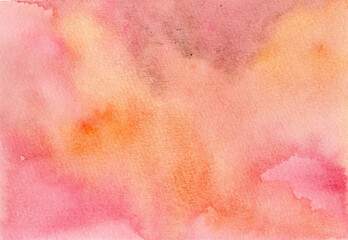 red and orange abstract watercolor background 