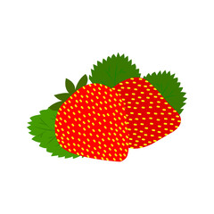 strawberry on white background