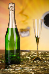 New Year's Eve and champagne and new year,