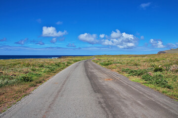 Rapa Nui. The road on Easter Island, Chile