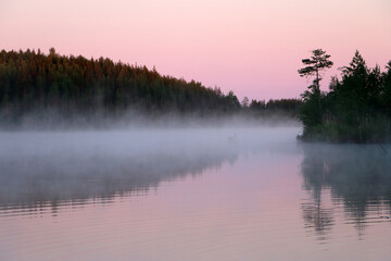 fog over the lake