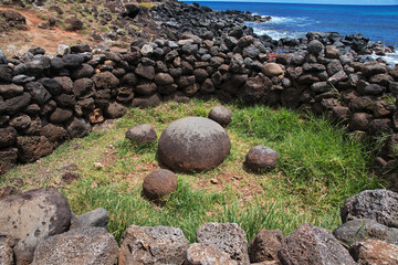Rapa Nui. Ahu Te Pito Kura on Easter Island, Chile © Sergey