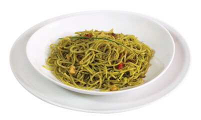 Massa espaguete ao pesto