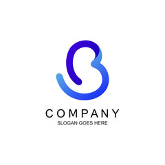 Letter b logo in vector