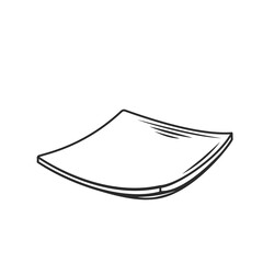 Asian square empty plate outline icon