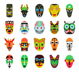 
Pack Of Cultural Masks Vectors 
