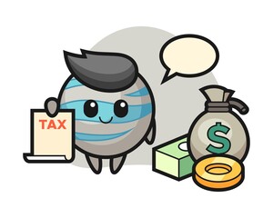 Planet cartoon as a accountant