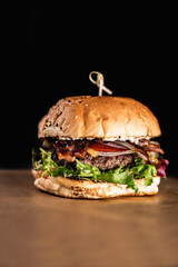 Close-up home made beef burger