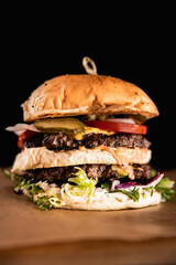 Close-up home made beef burger