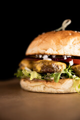 Close-up home made beef burger