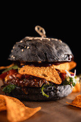 Close-up home made beef burger