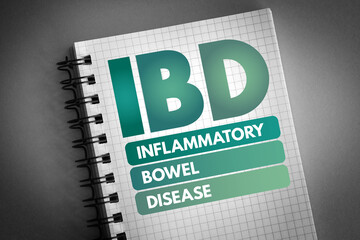 IBD - Inflammatory Bowel Disease acronym, medical concept background