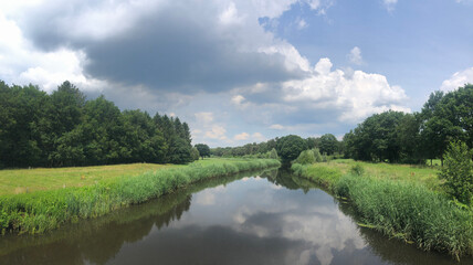 Fototapeta na wymiar Panorama from the Beneden Regge river