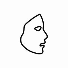 Outline eyebrow icon.Eyebrow vector illustration. Symbol for web and mobile