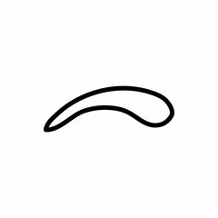 Outline eyebrow icon.Eyebrow vector illustration. Symbol for web and mobile