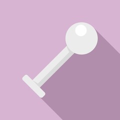 Ball piercing icon. Flat illustration of ball piercing vector icon for web design