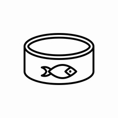 Outline fish canned icon.Fish canned vector illustration. Symbol for web and mobile