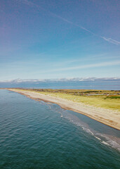 Nordsee und Ringkøbing in Dänemark - Luftbild mit Drohne