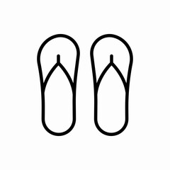 Outline flip flop icon.Flip flop vector illustration. Symbol for web and mobile