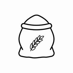 Outline flour icon.Flour vector illustration. Symbol for web and mobile