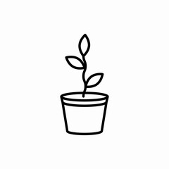 Outline flower pot icon.Flower pot vector illustration. Symbol for web and mobile