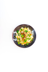 fusilli kebab chicken with white sauce
