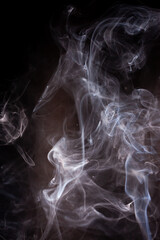 Smoke motion on black background.
