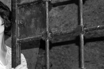 old rusty metal gate