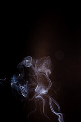 Smoke motion on black background.