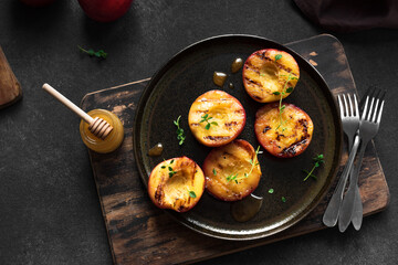 Grilled Peaches with Thyme, Honey