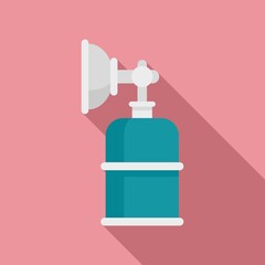 Anesthesia mask bottle icon. Flat illustration of anesthesia mask bottle vector icon for web design