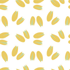 Seamless pattern with pistachios. Food, nuts.