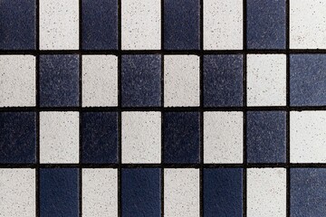 Fototapeta premium White and black striped wall tiles pattern and seamless background