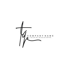 TQ initials signature logo. Handwriting logo vector templates. Hand drawn Calligraphy lettering Vector illustration.
