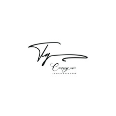 TQ initials signature logo. Handwriting logo vector templates. Hand drawn Calligraphy lettering Vector illustration.
