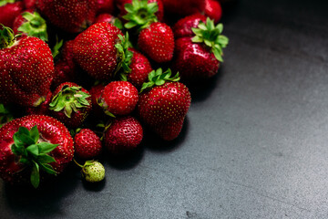 Ripe strawberries closeup. Strawberry Background