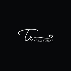 TR initials signature logo. Handwriting logo vector templates. Hand drawn Calligraphy lettering Vector illustration.
