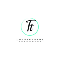 TT initials signature logo. Handwriting logo vector templates. Hand drawn Calligraphy lettering Vector illustration.
