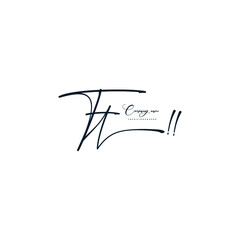 TT initials signature logo. Handwriting logo vector templates. Hand drawn Calligraphy lettering Vector illustration.
