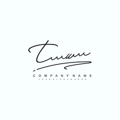 TU initials signature logo. Handwriting logo vector templates. Hand drawn Calligraphy lettering Vector illustration.
